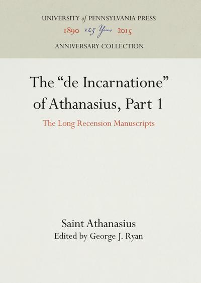 The de Incarnatione of Athanasius, Part 1