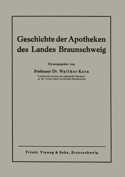 Geschichte der Apotheken des Landes Braunschweig
