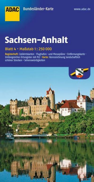 ADAC Bundesländerkarte Deutschland 04 Sachsen-Anhalt 1:250.000