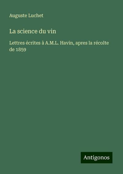 La science du vin