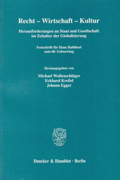 Recht - Wirtschaft - Kultur.