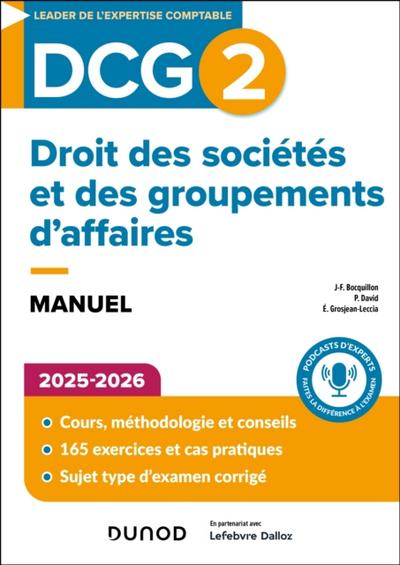 DCG 2 Droit des societes et des groupements d’affaires - Manuel 2025-2026
