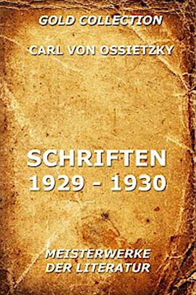 Schriften 1929 - 1930