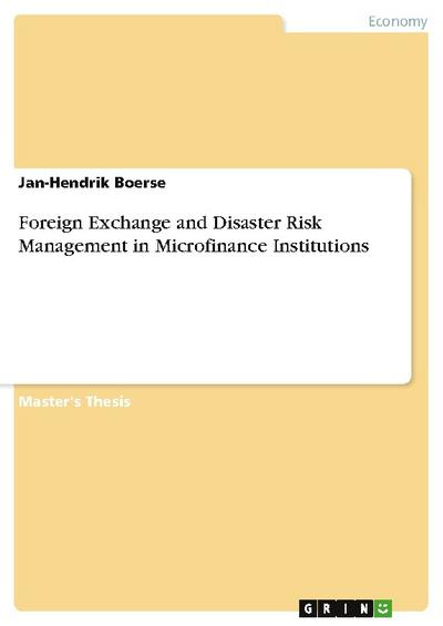 Foreign Exchange and Disaster Risk Management in Microfinance Institutions