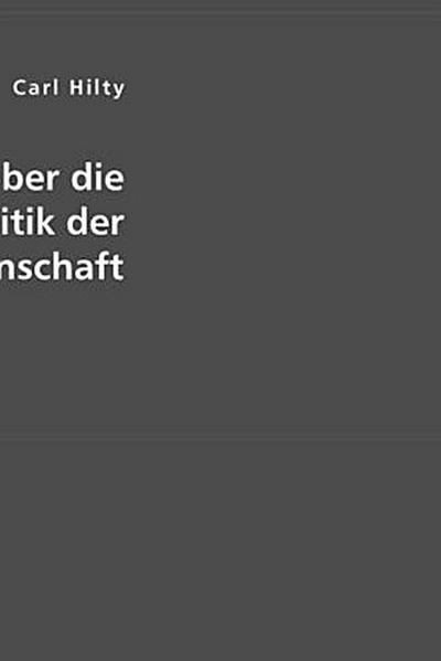 Vorlesungen über die Politik der Eidgenossenschaft