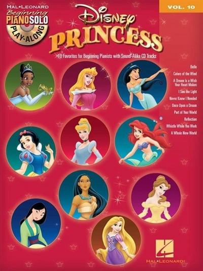 Disney Princess: Beginning Piano Solo Play-Along Volume 10