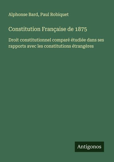 Constitution Française de 1875