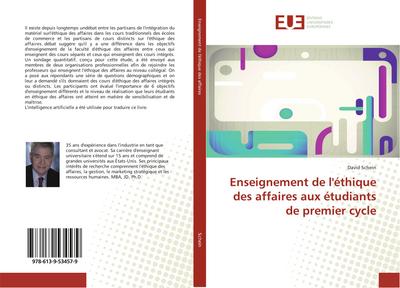 Enseignement de l’éthique des affaires aux étudiants de premier cycle