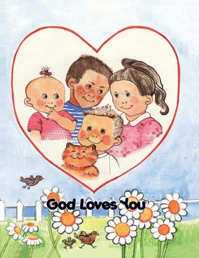 GOD LOVES YOU, children’s colouring book