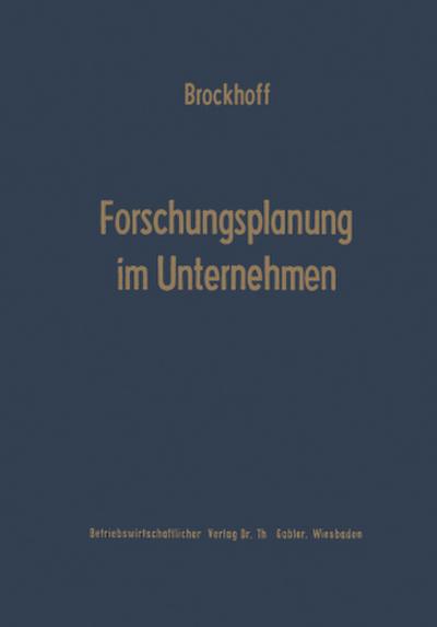 Forschungsplanung im Unternehmen