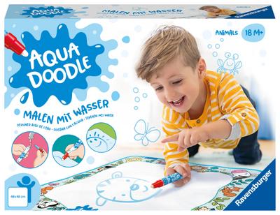 Ravensburger 4565 Aquadoodle Animals - Erstes Malen für Kinder ab 18 Monate - Malset für fleckenfreien Malspaß mit Wasser - inklusive Matte und Stift
