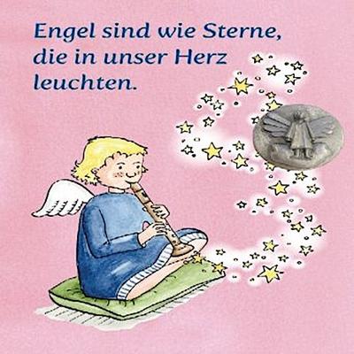 Engel sind wie Sterne , Plakette Engel auf Kärtchen