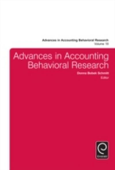 Advances in Accounting Behavioral Research