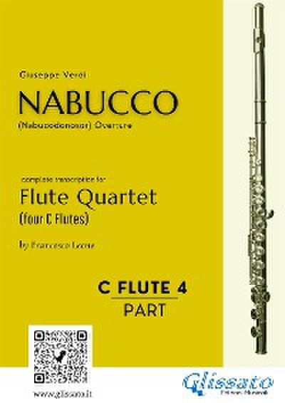 Flute 4 part of "Nabucco" overture for Flute Quartet