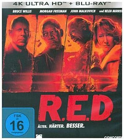 R.E.D. #1 - Älter härter besser (UHD+BR) Min: 106/DD5.1/WS  2Disc, 4K-Ultra