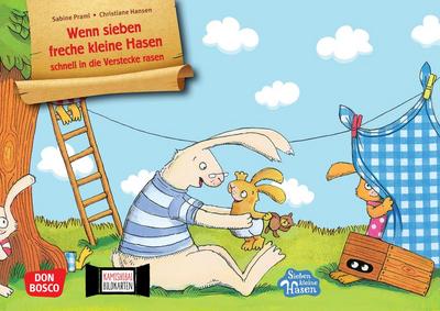 Wenn sieben freche kleine Hasen schnell in die Verstecke rasen. Kamishibai Bildkartenset