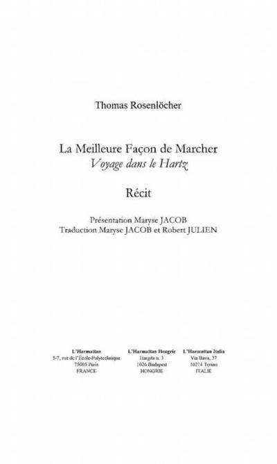 Meilleure facon de marcher La