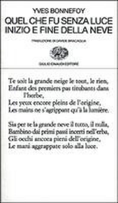 Quel che fu senza luce. Inizio e fine della neve