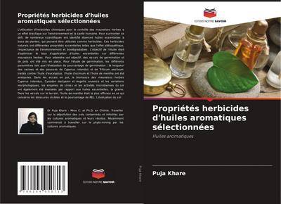 Propriétés herbicides d’huiles aromatiques sélectionnées