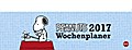 Peanuts Wochenquerplaner - Kalender 2017