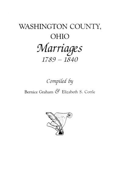 Washington County, Ohio Marriages, 1789-1840