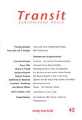 Transit 40. Europäische Revue