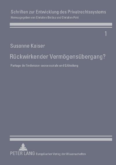Rückwirkender Vermögensübergang?