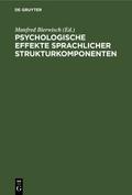 Psychologische Effekte sprachlicher Strukturkomponenten