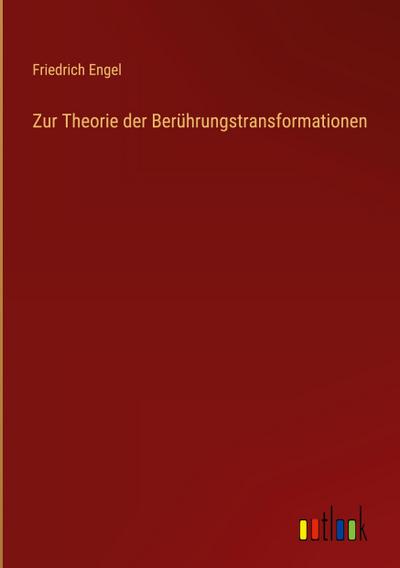 Zur Theorie der Berührungstransformationen
