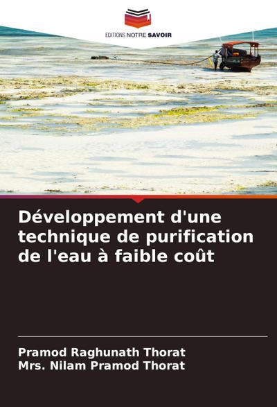 Développement d’une technique de purification de l’eau à faible coût