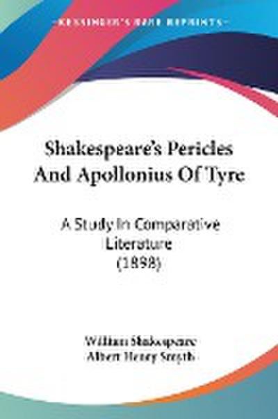 Shakespeare’s Pericles And Apollonius Of Tyre