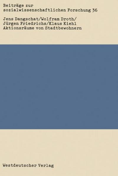 Aktionsräume von Stadtbewohnern