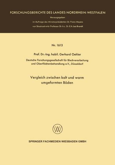 Vergleich zwischen kalt und warm umgeformten Böden