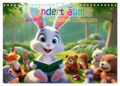 Kinderträume - Lachen mit tierischen Kameraden (Wandkalender 2026 DIN A4 quer), CALVENDO Monatskalender