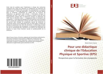 Pour une didactique clinique de l’Education Physique et Sportive (EPS)
