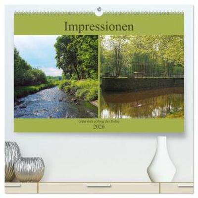 Impressionen - Gütersloh entlang der Dalke (hochwertiger Premium Wandkalender 2026 DIN A2 quer), Kunstdruck in Hochglanz