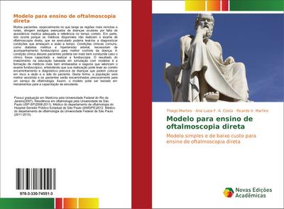 Modelo para ensino de oftalmoscopia direta