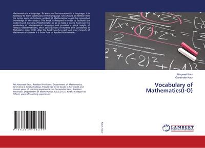Vocabulary of Mathematics(I-O)