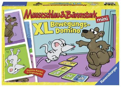 Ravensburger 21354 Mauseschlau und Bärenstark:  XL Bewegungs-Domino