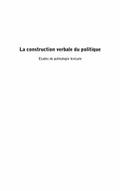 La construction verbale du politique - e