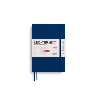 Wochenkalender & Notizbuch Medium A5 Marine 2026