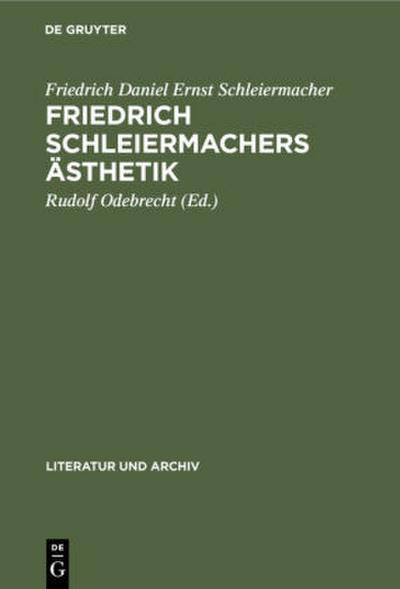 Friedrich Schleiermachers Ästhetik