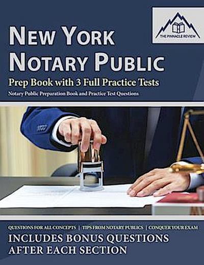 New York Notary Public Prep Book with 3 Full Practice Tests