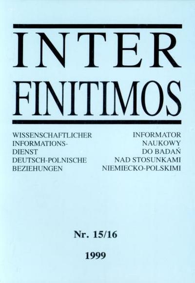 Inter Finitimos. Wissenschaftlicher Informationsdienst deutsch-polnische Beziehungen