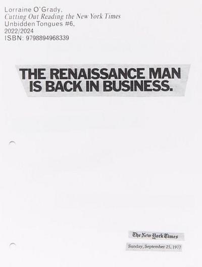 Unbidden Tongues #6: Reading the New York Times