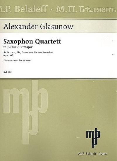 Quartett op.109für 4 Saxophone