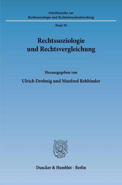 Rechtssoziologie und Rechtsvergleichung.