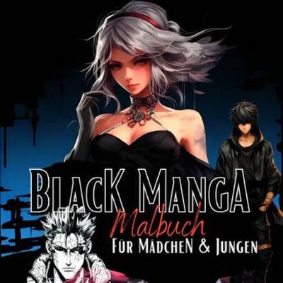 Black Manga Malbuch.