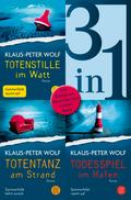 Totenstille im Watt / Totentanz am Strand / Todesspiel im Hafen - Drei Ostfriesenkrimis in einem Band von Klaus-Peter Wolf | Ebook