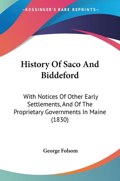 History Of Saco And Biddeford